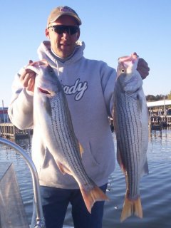 Trophy Lake Texoma striper fishing